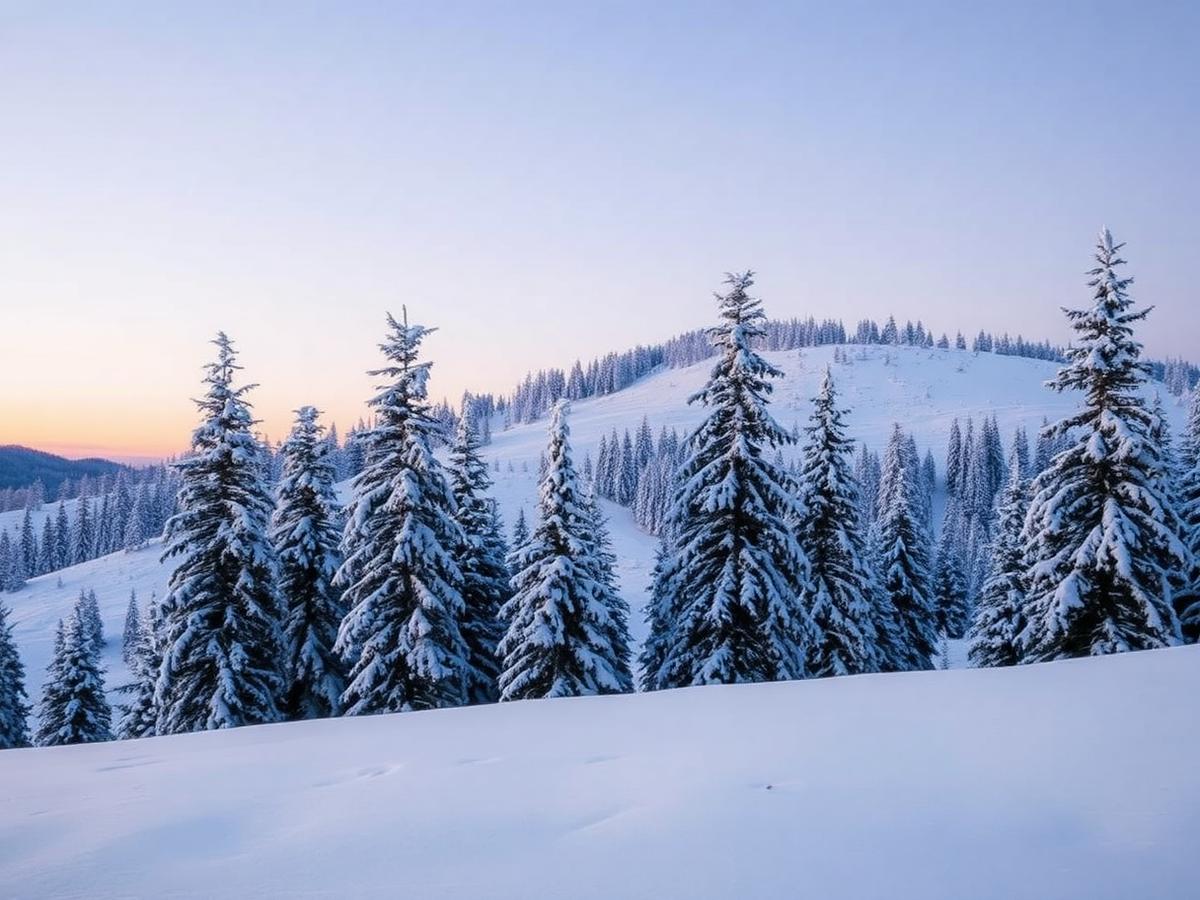 Open snow-covered fells above Levi village